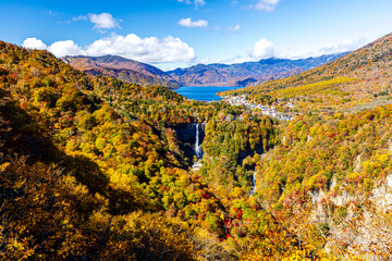 Obraz premium 栃木県・奥日光 明智平から望む秋の絶景 