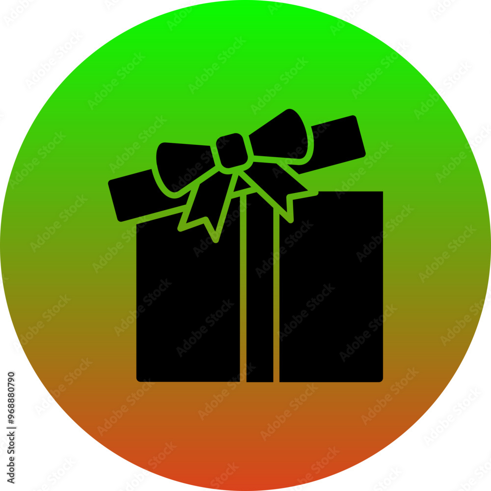 Poster gift box icon