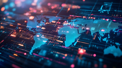 Obraz premium Global marketing automation software concept, showcasing business .