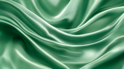 Green silky wave flowing smoothly across the design