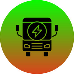 Electric Bus Icon