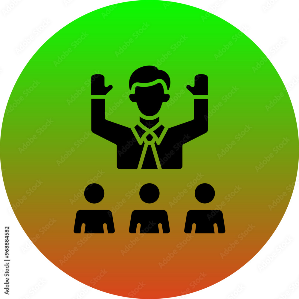 Sticker leadership icon