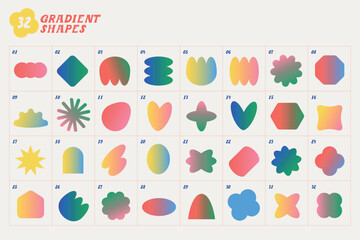 Gradient Shapes - Illustration Set