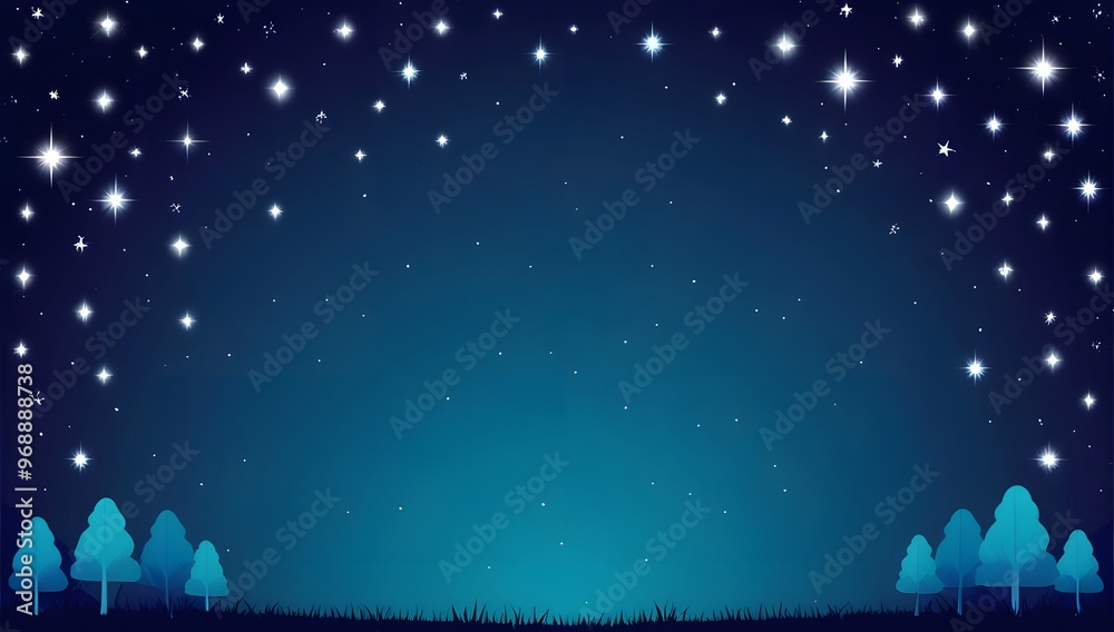 Wall mural minimalist beauty strarry night background