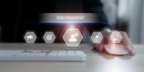 Endorsement strategy concept. Leveraging the influence and credibility of a well-known individual...