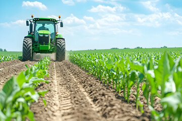 Tractor Working in Field: Modern Agricultural Machinery and Efficient Farming Techniques