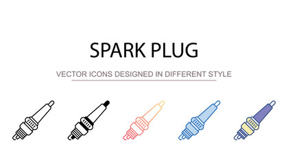 Spark plug icon design with white background stock illustration