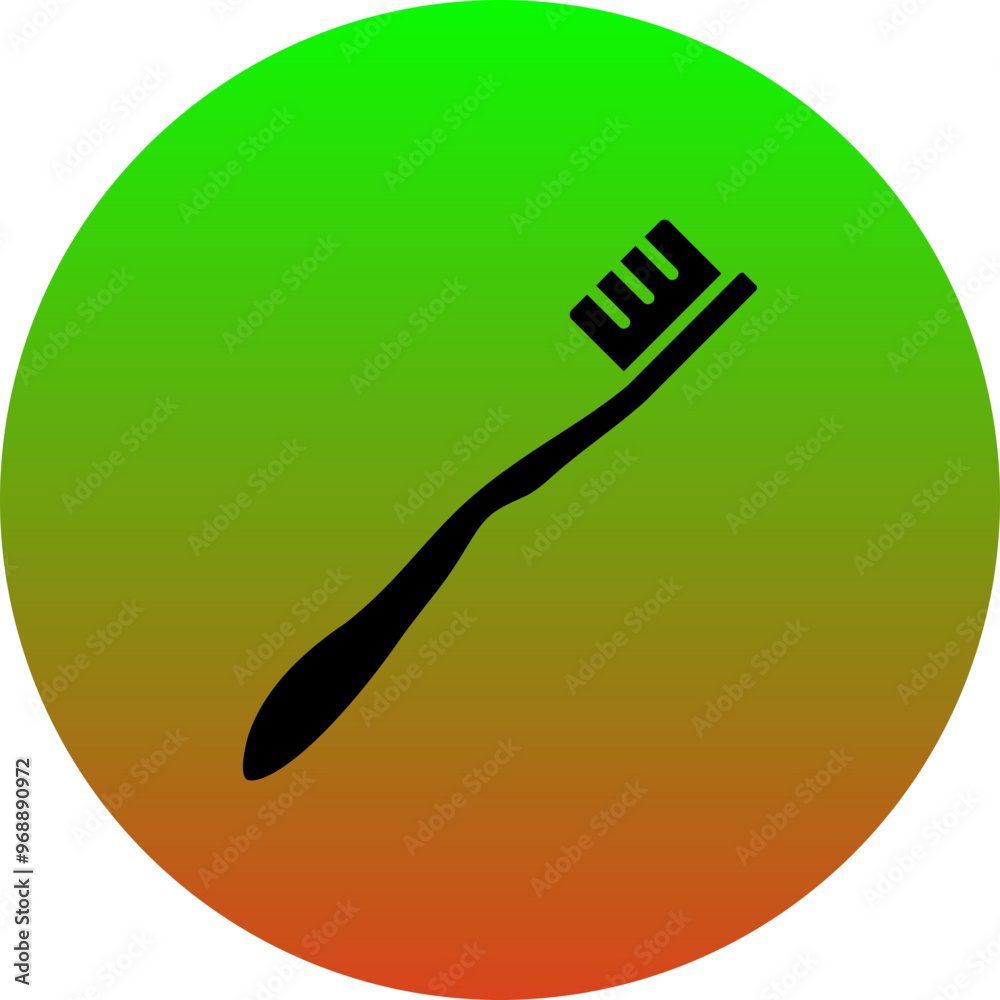 Sticker toothbrush icon