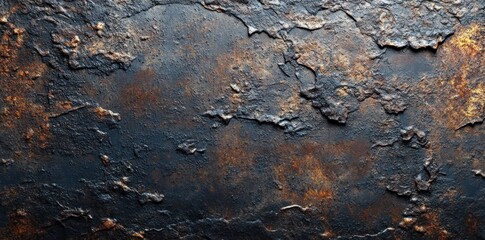 Rusty Metal Surface with Cracked and Weathered Texture