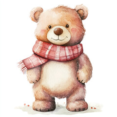 bear watercolor clipart illustration isolated