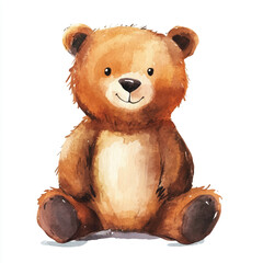 bear watercolor clipart illustration isolated
