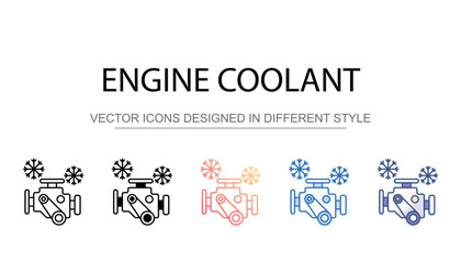 Obraz premium Engine coolant icon design with white background stock illustration