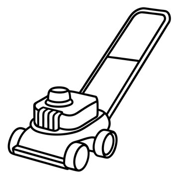 recommend clip art: brush cutter machine outline coloring book page line art drawing