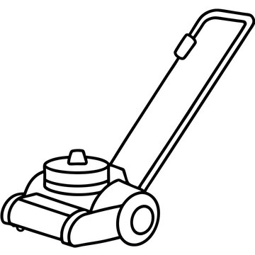 recommend clip art: brush cutter machine outline coloring book page line art drawing