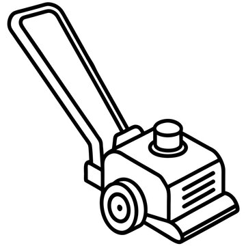 recommend clip art: brush cutter machine outline coloring book page line art drawing