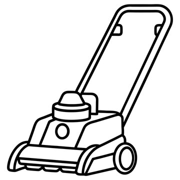 recommend clip art: brush cutter machine outline coloring book page line art drawing