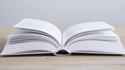 Close-up of an open book mockup showing customizable inner pages, Book mockup, page layout, focused presentation