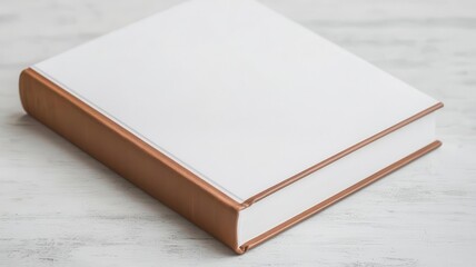 Close-up of hardcover book mockup with a personalized cover, laying flat, Book mockup, focused presentation, branding