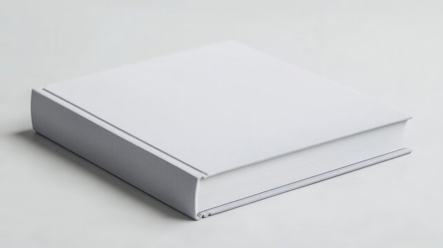 Close-up of hardcover book mockup with a personalized cover, laying flat, Book mockup, focused presentation, branding