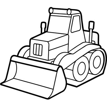 recommend clip art: bulldozer outline coloring book page line art drawing