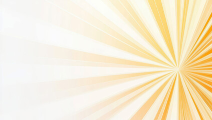 Obraz premium Yellow light rays on white background in vector illustration