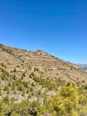 landscape with blue sky and clouds