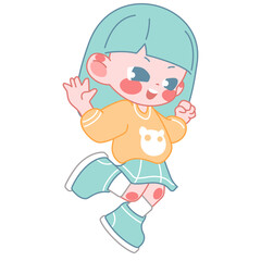 Chibi Cheerful Illustration