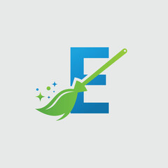 Modern Cleaning Logo With Letter E
