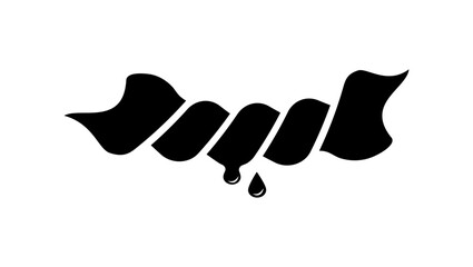 Squeeze symbol, black isolated silhouette