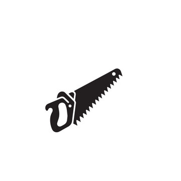 recommend clip art: Hand saw silhouette. Hand saw logo, icon vector design black and white.