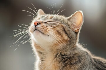 A cat scratching its ears with its claws, demonstrating grooming behavior. 