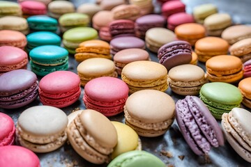 Obraz premium Multi coloured store bought macarons