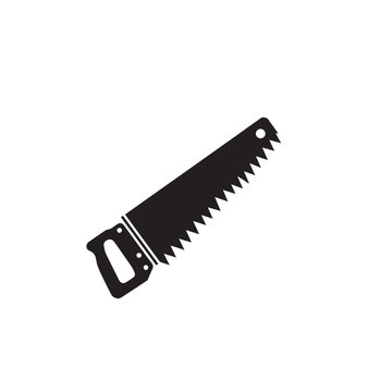 recommend clip art: Hand saw silhouette. Hand saw logo, icon vector design black and white.