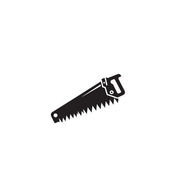 recommend clip art: Hand saw silhouette. Hand saw logo, icon vector design black and white.