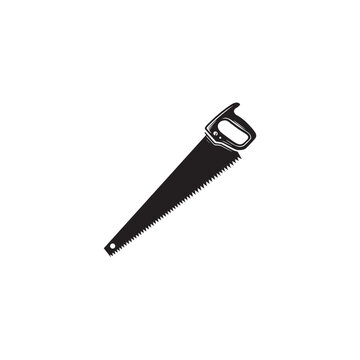 recommend clip art: Hand saw silhouette. Hand saw logo, icon vector design black and white.