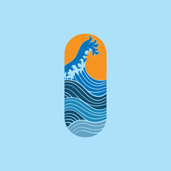 wave logo vector
