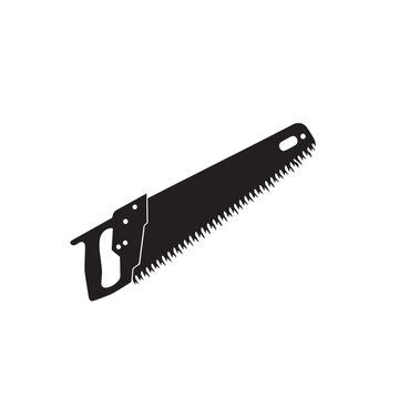 recommend clip art: Hand saw silhouette. Hand saw logo, icon vector design black and white.