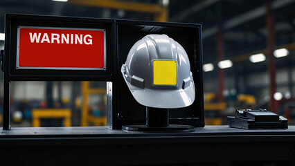 Safety hard hat helmet industry factory for template add text present.