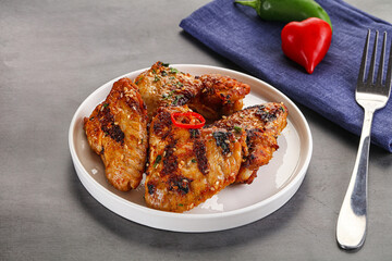 Buffalo grilled chicken wings barbecue