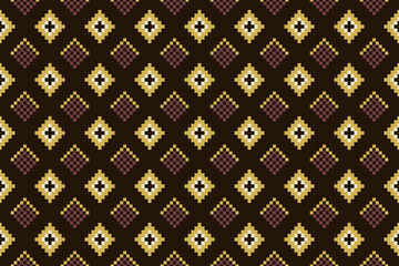 Ethnic pattern seamless geometric,Aztec embroidery border seamless patterns.ethnic pattern seamless,  pattern art wallpaper Background, Design for fabric, curtain, carpet ,geometry seamless pattern
