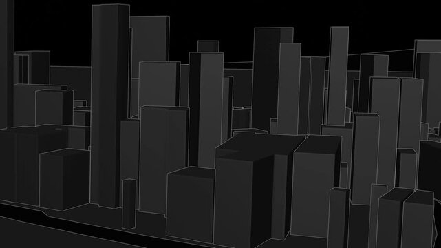 urban city model seamless loop animation blueprint