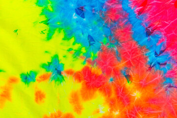 Colorful tie dye abstract texture, Colorful tie dye abstract pattern on fabric background.