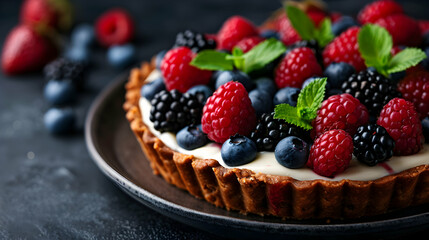 Summer Berry Tart Lush Garden Fireplace Glow