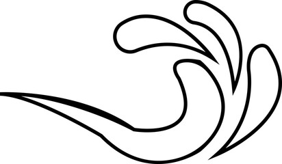 Water drops, sea ocean waves stencil. Liquid elements, cry droplet icons vector . Ink, sauce, river isolated splashes, wet droplets dew shape, on transparent background, used for mobile or ui.