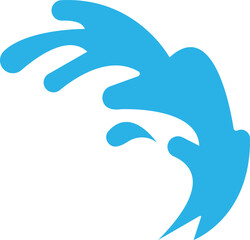 Water drops, sea ocean waves stencil. Liquid elements, cry droplet icons vector . Ink, sauce, river isolated splashes, wet droplets dew shape, on transparent background, used for mobile or ui.