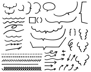 中字マーカーで書いたあしらいセット