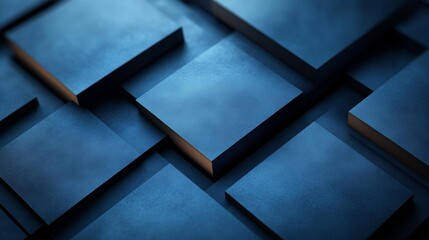 Dark Blue Geometric Textures Generative AI