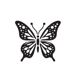 Butterfly silhouette. Butterfly logo vector design isolated on white background.
