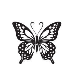 Fototapeta premium Butterfly silhouette. Butterfly logo vector design isolated on white background.