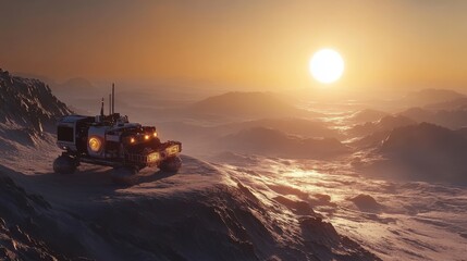 Autonomous AI-controlled space probes exploring distant planets for signs of life: AI-driven probes gathering data and samples to analyze for possible extraterrestrial life.